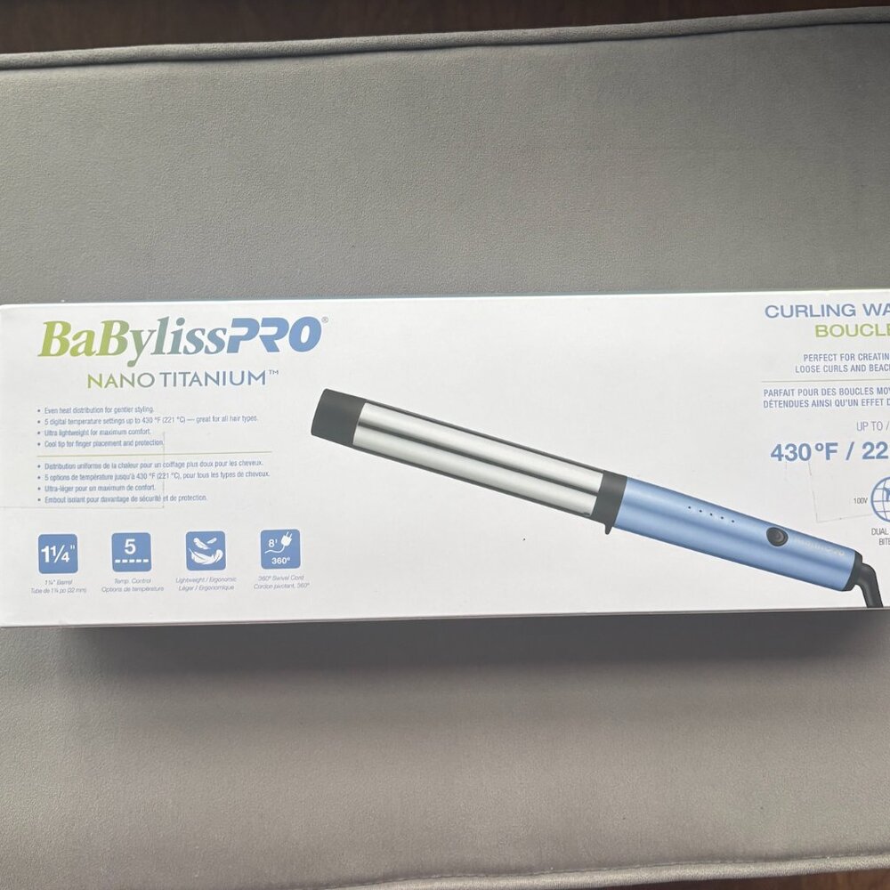 BaBylissPRO Nano Titanium Curling Wand - For Beachy Waves